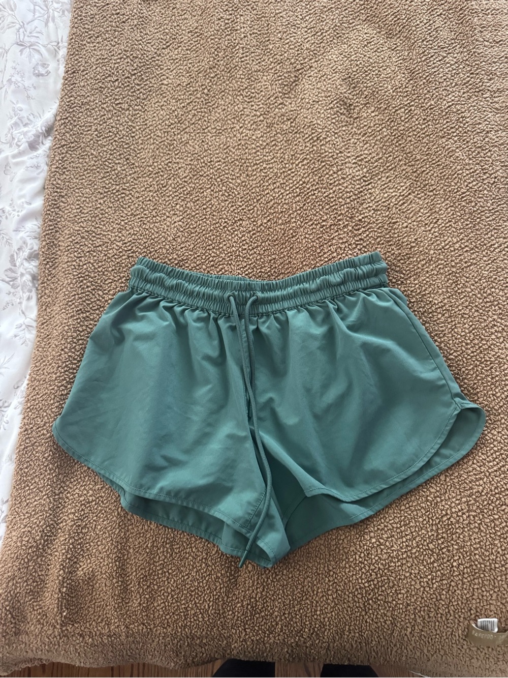 Aritzia Teal Athletic Drawstring Shorts